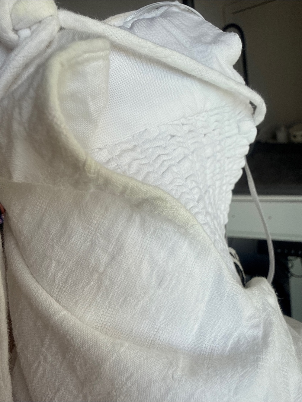 Abercrombie & Fitch White Tiered Tie-Shoulder Maxi Dress - Picture 6 of 7